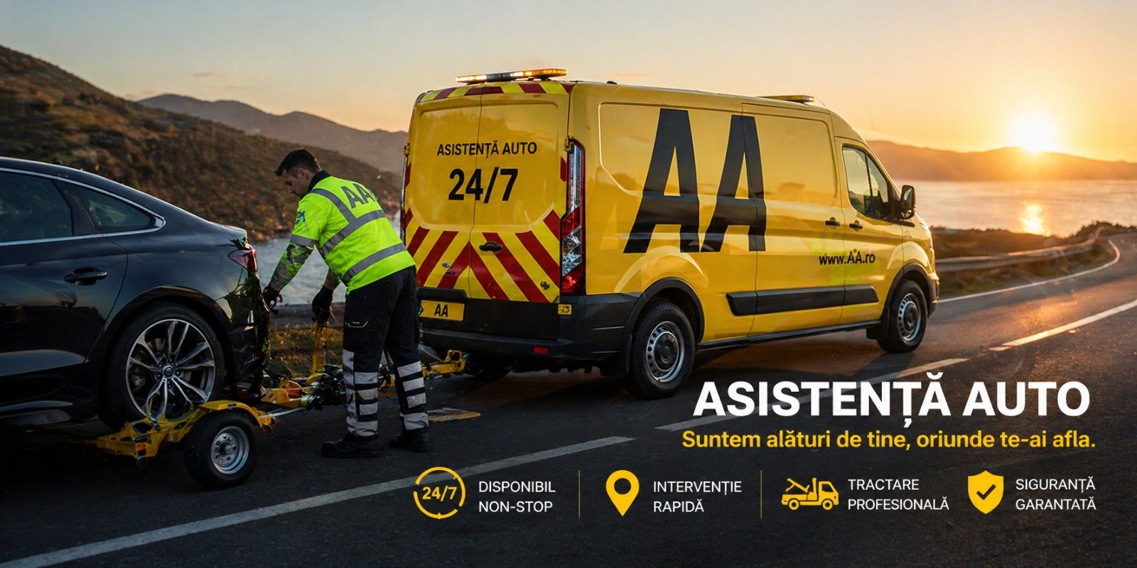 Asistență Auto 24/7 — intervenție tractare la fața locului în București și Ilfov